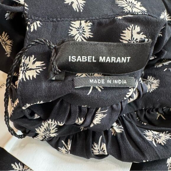 Isabel Marant Ceciline Silk Long Sleeve Top Mock Neck Floral US 6‎ New $1498 - Picture 15 of 15